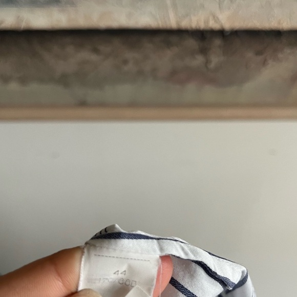 Paul & Shark Women’s Compact Stretch Striped Open Collared Button-down Blouse - Picture 6 of 8